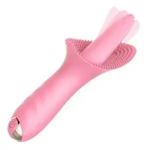 2 IN1 LICKING POWERFUL VAGINA STIMULATION 10 MODES SOFT TONGUE NIPPLE G-SPOT STIMULATOR